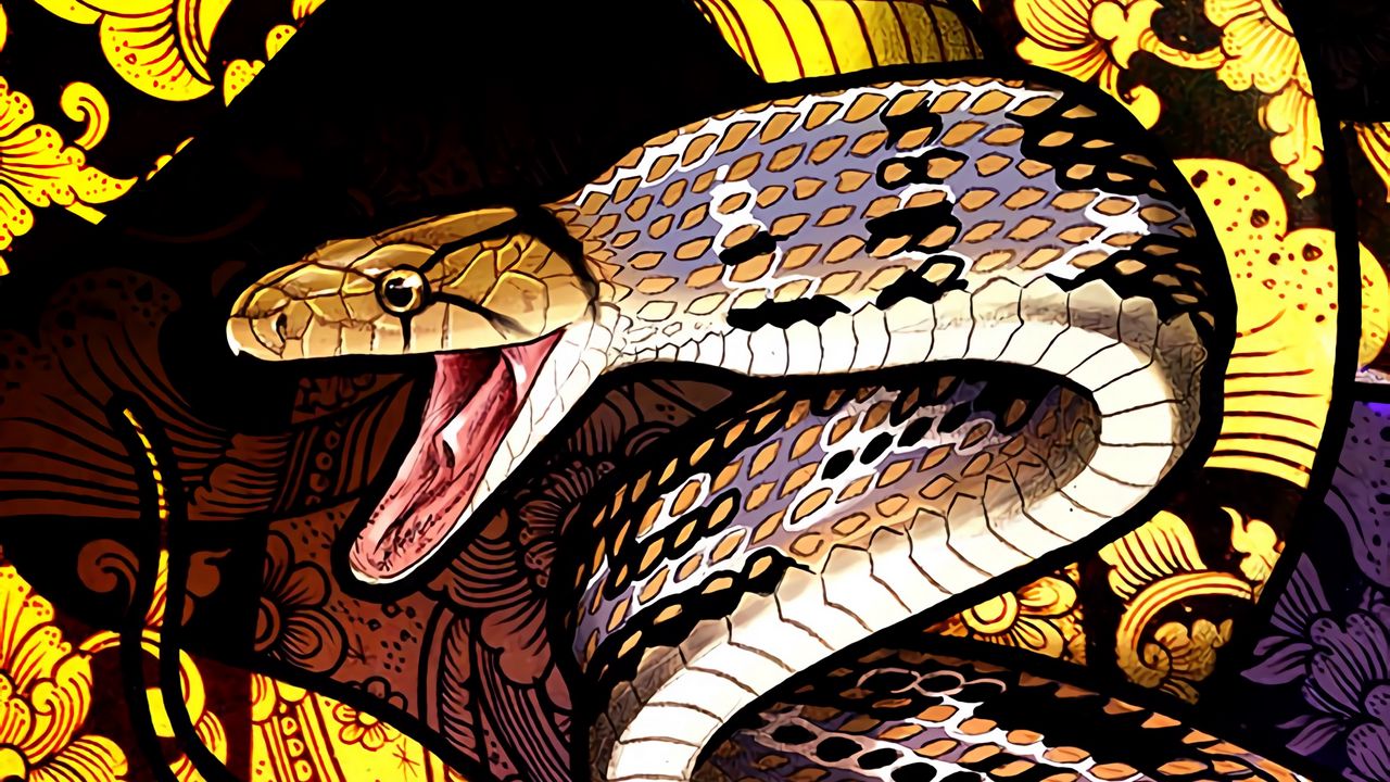 Wallpaper snake, patterns, scales, art