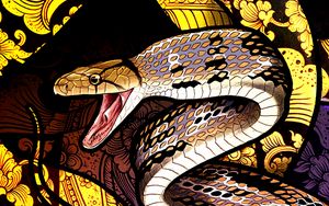 Preview wallpaper snake, patterns, scales, art