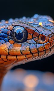 Preview wallpaper snake, reptile, eye, macro, wildlife