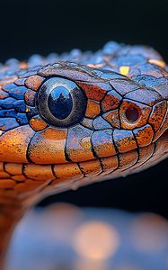 Preview wallpaper snake, reptile, eye, macro, wildlife