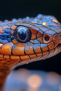 Preview wallpaper snake, reptile, eye, macro, wildlife