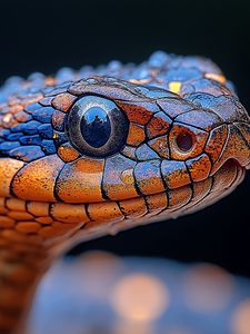 Preview wallpaper snake, reptile, eye, macro, wildlife