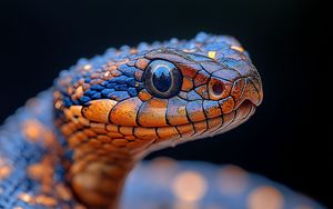 Preview wallpaper snake, reptile, eye, macro, wildlife