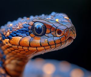 Preview wallpaper snake, reptile, eye, macro, wildlife