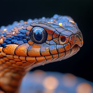 Preview wallpaper snake, reptile, eye, macro, wildlife