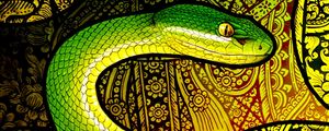 Preview wallpaper snake, reptile, pattern, art
