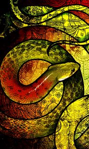 Preview wallpaper snake, scales, art, patterns