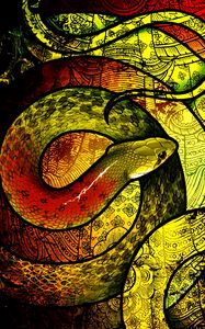 Preview wallpaper snake, scales, art, patterns