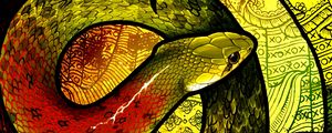 Preview wallpaper snake, scales, art, patterns