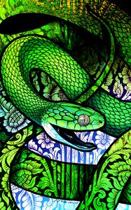 Preview wallpaper snake, scales, pattern, ornament, art
