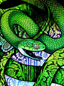 Preview wallpaper snake, scales, pattern, ornament, art