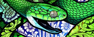 Preview wallpaper snake, scales, pattern, ornament, art