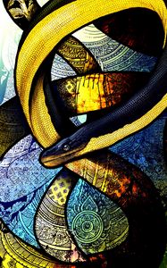 Preview wallpaper snake, winding, patterns, art