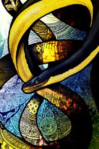 Preview wallpaper snake, winding, patterns, art