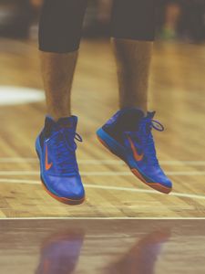 Preview wallpaper sneakers, legs, sport, jump