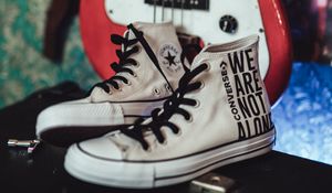 Preview wallpaper sneakers, shoes, guitar, style
