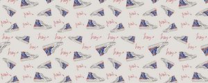 Preview wallpaper sneakers, shoes, inscription, pattern