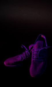 Preview wallpaper sneakers, shoes, purple, dark