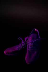 Preview wallpaper sneakers, shoes, purple, dark