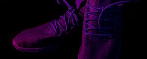 Preview wallpaper sneakers, shoes, purple, dark