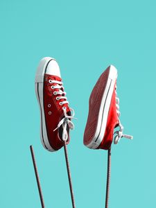 Preview wallpaper sneakers, shoes, red