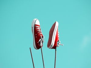 Preview wallpaper sneakers, shoes, red