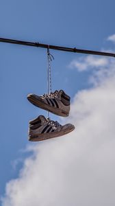 Preview wallpaper sneakers, shoes, sky, clouds