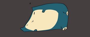 Preview wallpaper snorlax, pokemon, art, vector