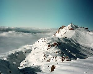 Preview wallpaper snow, alps, mountains, sky