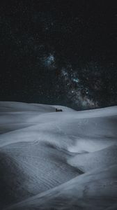 Preview wallpaper snow, drifts, stars, sky, night, winter