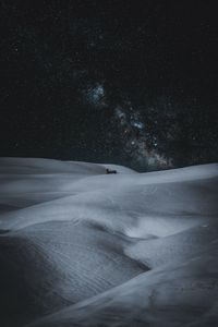 Preview wallpaper snow, drifts, stars, sky, night, winter