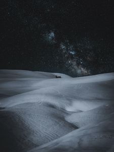 Preview wallpaper snow, drifts, stars, sky, night, winter