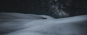 Preview wallpaper snow, drifts, stars, sky, night, winter