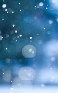 Preview wallpaper snow, glare, circles, bokeh, blur