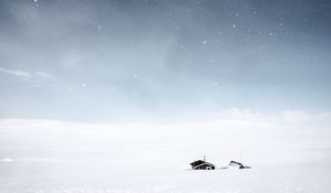 Preview wallpaper snow, home, blizzard, snowdrifts, winter