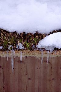 Preview wallpaper snow, icicles, roof, winter