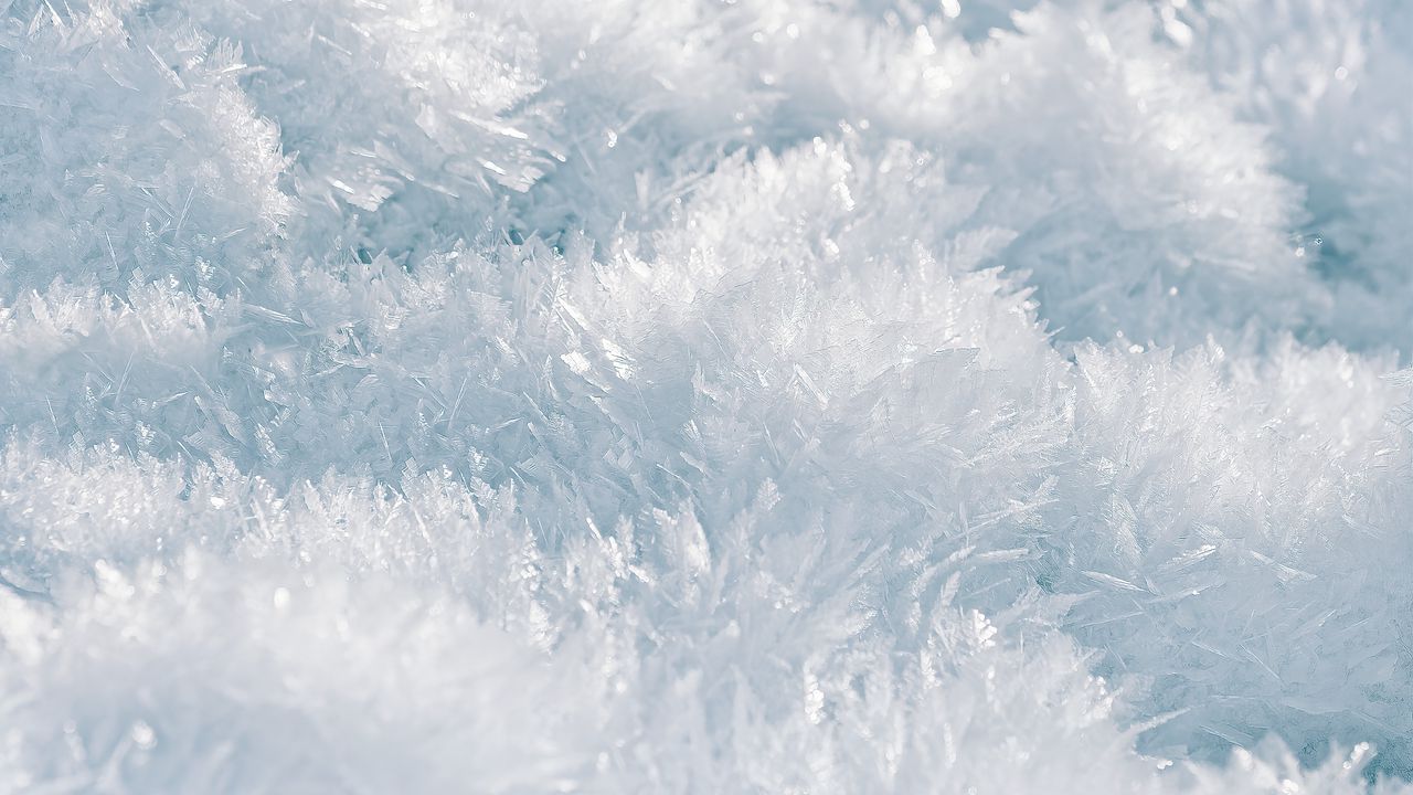 Wallpaper snow, macro, crystals, white