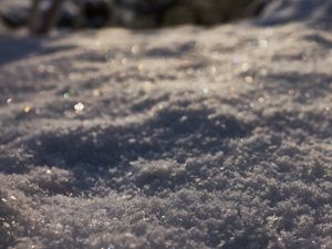 Preview wallpaper snow, macro, glare, winter