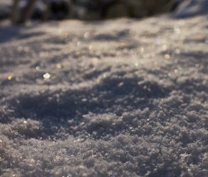 Preview wallpaper snow, macro, glare, winter