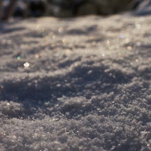 Preview wallpaper snow, macro, glare, winter