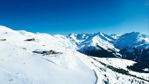 Preview wallpaper snow, mountains, winter, white