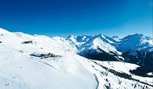 Preview wallpaper snow, mountains, winter, white