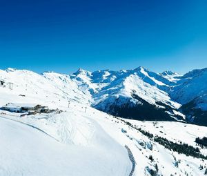 Preview wallpaper snow, mountains, winter, white