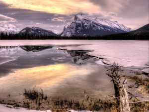 Preview wallpaper snow, mountains, winter