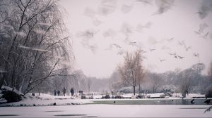 Preview wallpaper snow, nature, sky