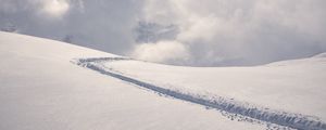 Preview wallpaper snow, path, slope, hill