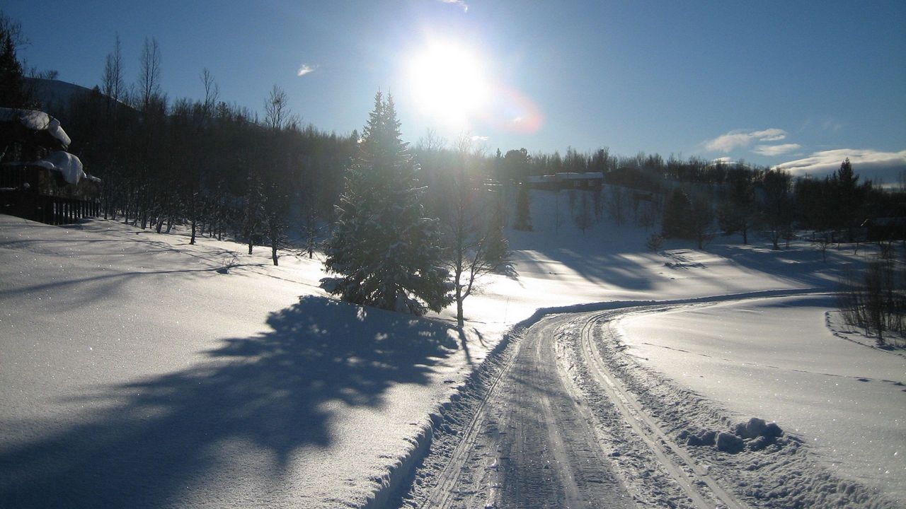 Wallpaper snow, road, winter