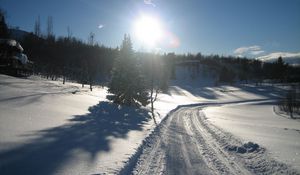 Preview wallpaper snow, road, winter