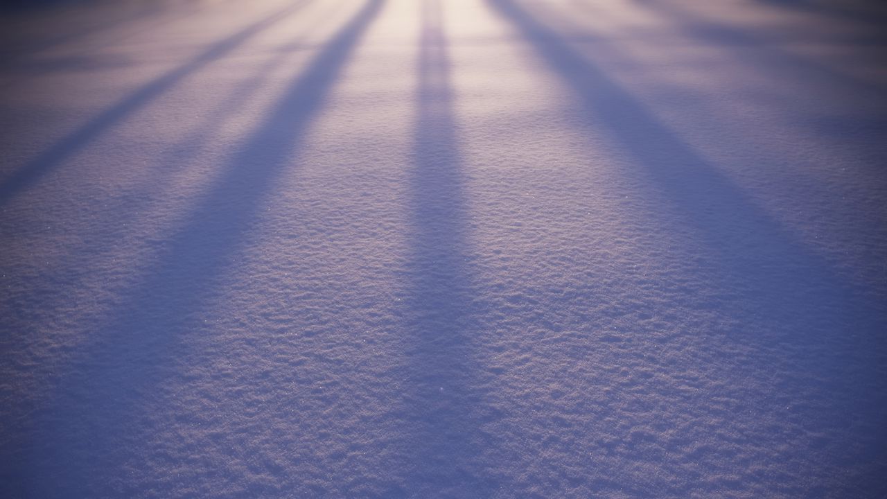 Wallpaper snow, shadow, light, background, purple