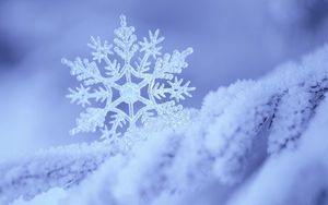 Preview wallpaper snow, snowflake, winter, form, pattern